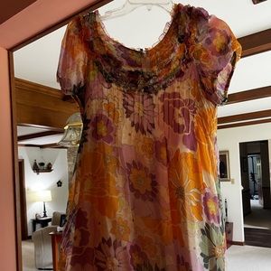 Anthropologie Katia minidress 100% silk size M